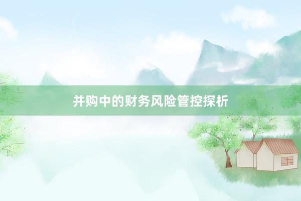 并购中的财务风险管控探析